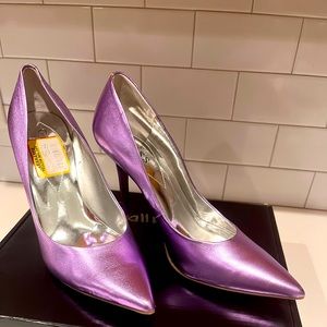 GUESS Purple Metallic Stiletto Heels